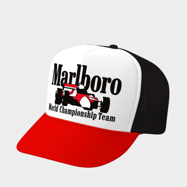 Racing Team Hat White X Black X Red (1) Racing Team Hat White X Black X Red (1)